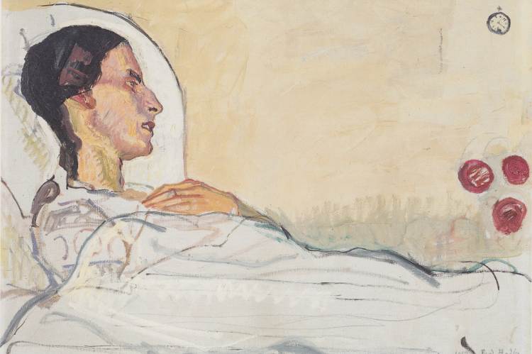 Ferdinand Hodler: Valentine Godé-Darel a betegágyon 1914