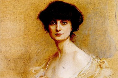 Anna de Noailles Philip de Laszlo magyar származású festő képén (1913)