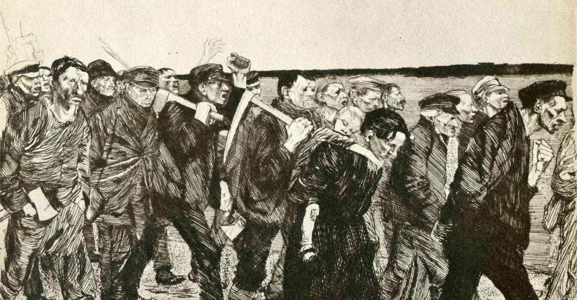 Käthe Kollwitz: Takácsfelkelés (1897) 